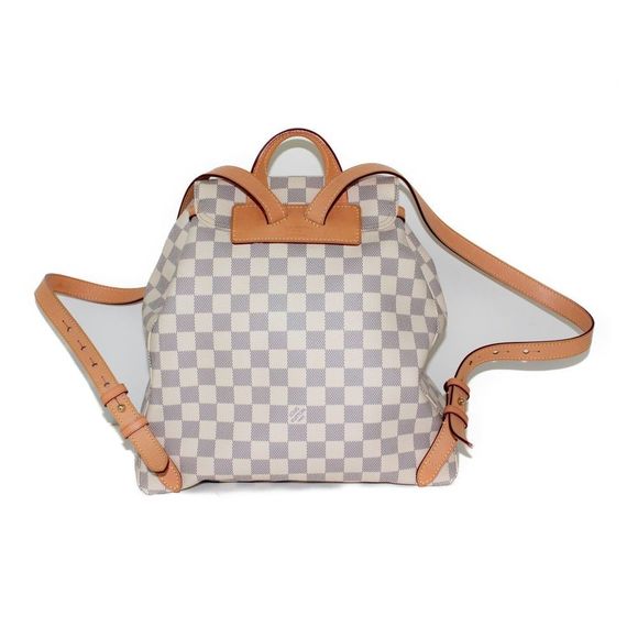 Louis Vuitton Speron Damier Azur White Gray Pink Rucksack Backpack - Picture 2 of 8